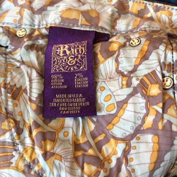 Rich & Skinny Funnel jeans Size 28 light whiskering and fading on dark denim - Picture 8 of 12